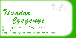 tivadar czegenyi business card